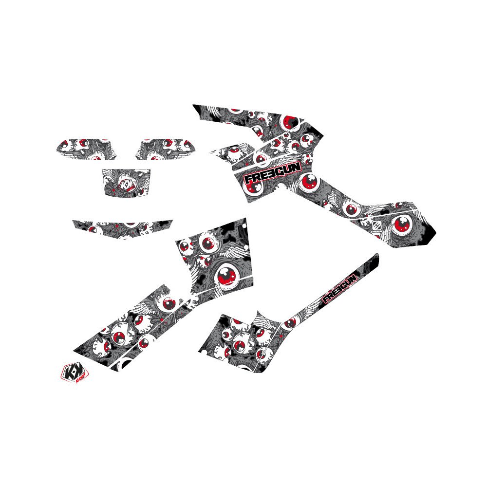 Kit Déco Quad Freegun Eyed Can Am Outlander 500-650-800 MAX Gris Roug