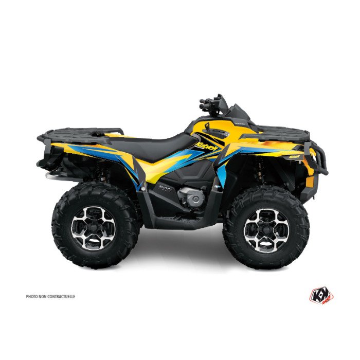 Kit Déco Quad Stage Can Am Outlander 500-650-800 XTP Jaune Bleu (2013