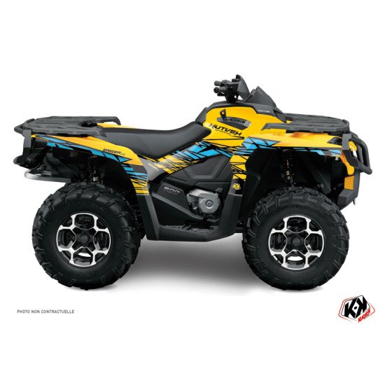 Kit Déco Quad Eraser Can Am Outlander 1000 Jaune Bleu (2012-2015)