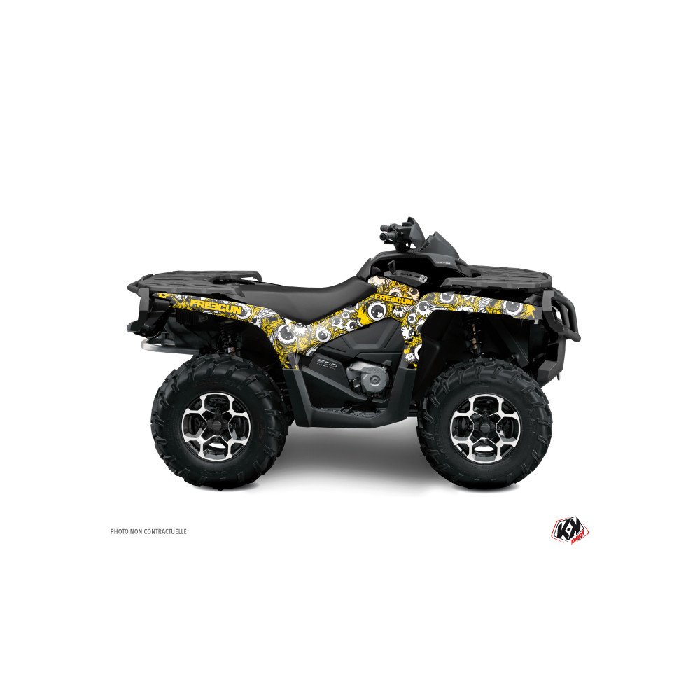 Kit Déco Quad Freegun Eyed Can Am Outlander 1000 Jaune (2012-2015)