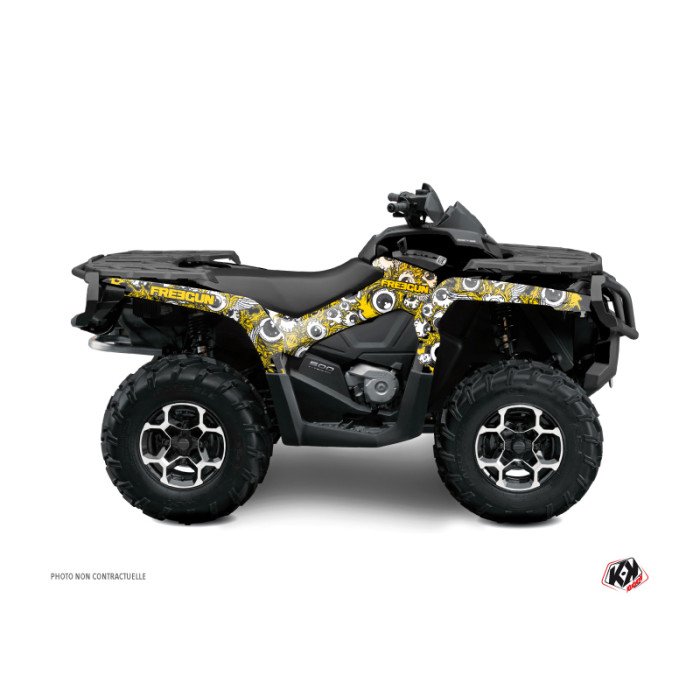 Kit Déco Quad Freegun Eyed Can Am Outlander 1000 Jaune (2012-2015)