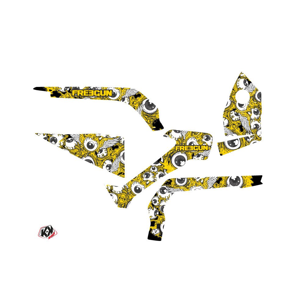 Kit Déco Quad Freegun Eyed Can Am Outlander 1000 Jaune (2012-2015)