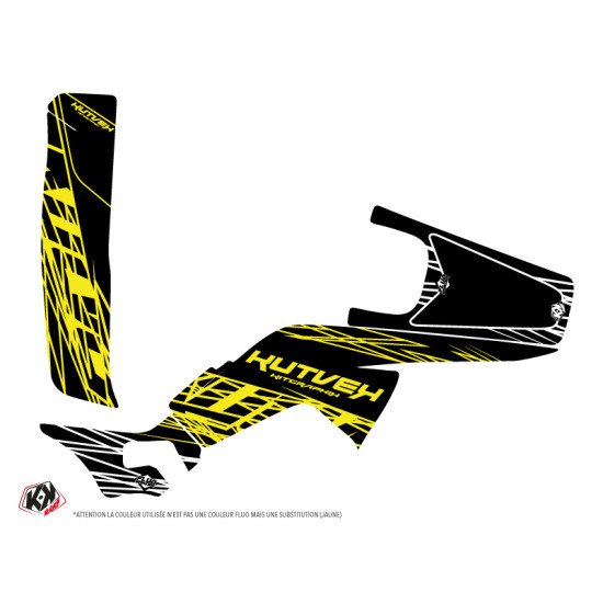Kit Déco Quad Eraser Fluo Honda 250 TRX R Jaune (2007-2012)