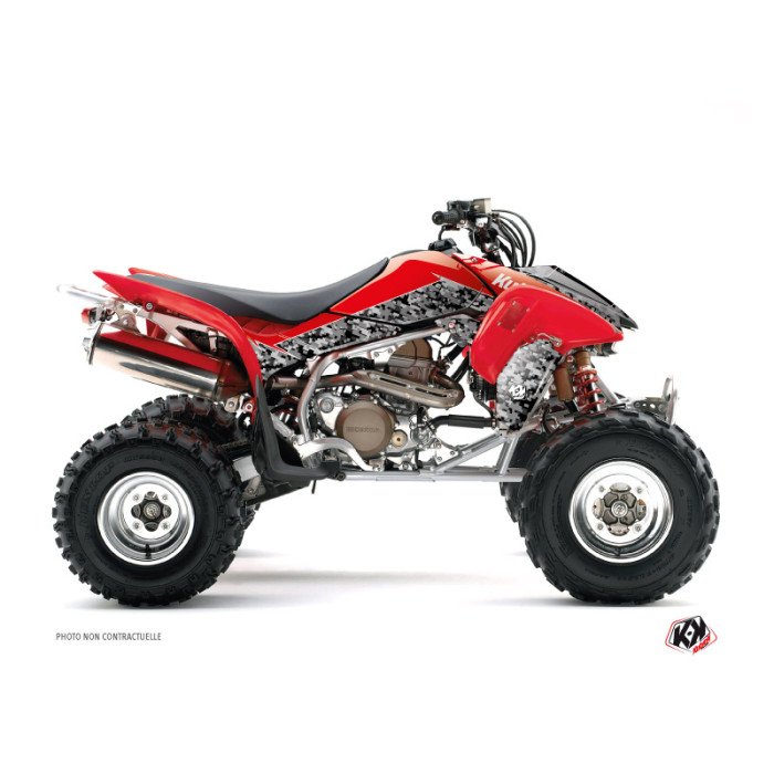Kit Déco Quad Predator Honda 250 TRX R Noir Rouge (2007-2012)