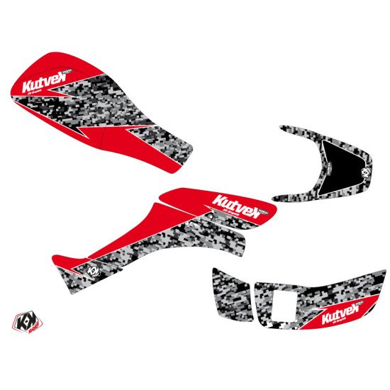 Kit Déco Quad Predator Honda EX 400 Noir Rouge (1995-2004)