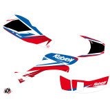 Kit Déco Quad Stage Honda EX 400 Bleu Rouge (1995-2004)