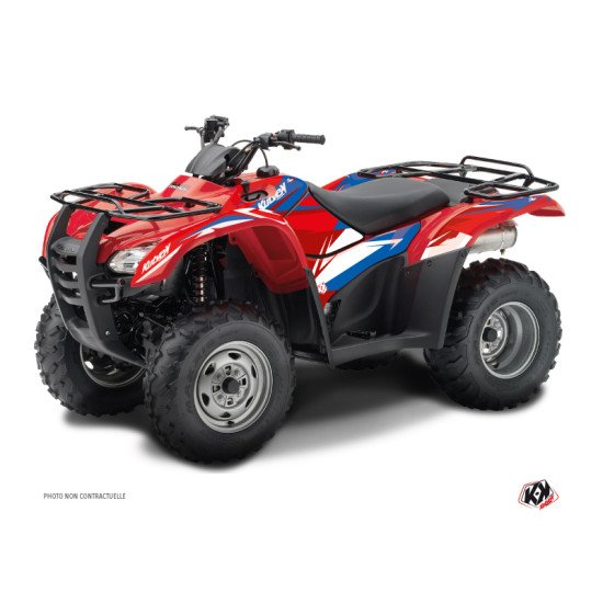 Kit Déco Quad Stage Honda Rancher 420 Bleu Rouge (2016-2023)