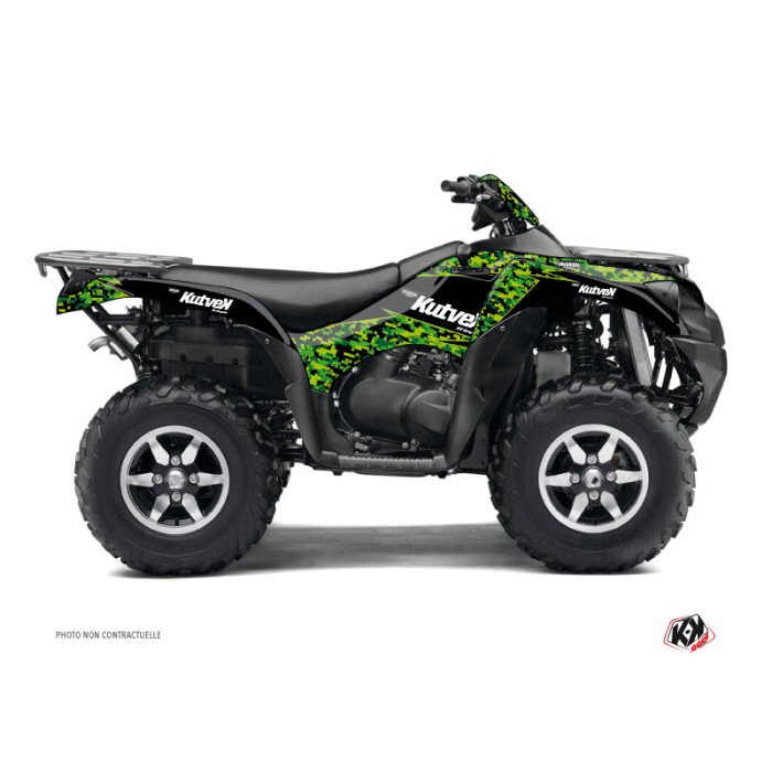 Kit Déco Quad Predator Kawasaki 650 KVF Noir Vert (2007-2011)