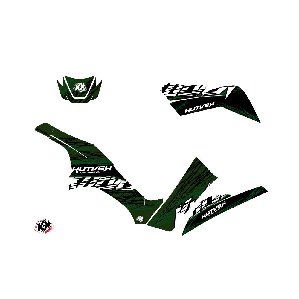 Kit Déco Quad Eraser Kawasaki 650 KVF Noir Vert (2007-2011)