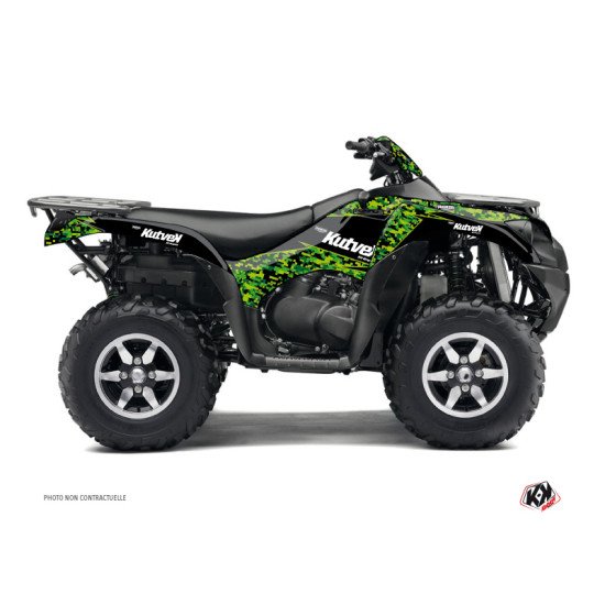 Kit Déco Quad Predator Kawasaki 750 KVF Noir Vert (2012-2023)