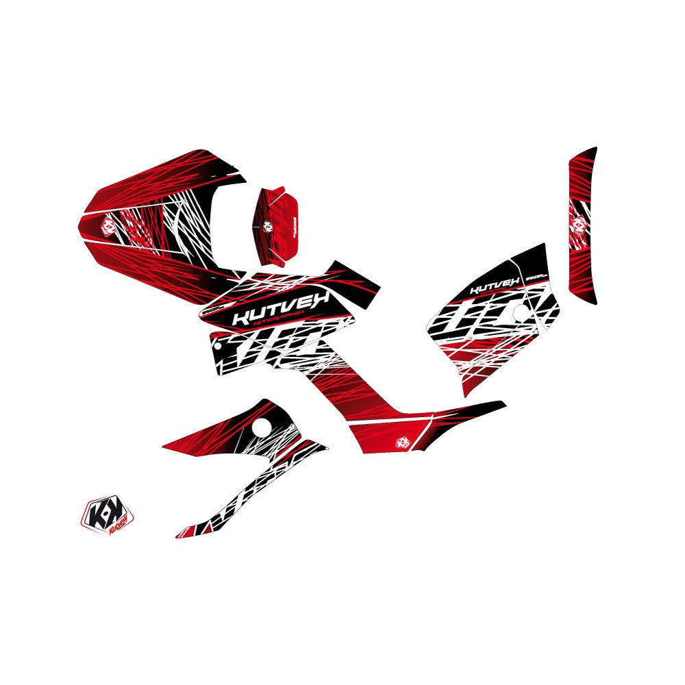 Kit Déco Quad Eraser Kymco 300 MXU Rouge Blanc (2005-2018)