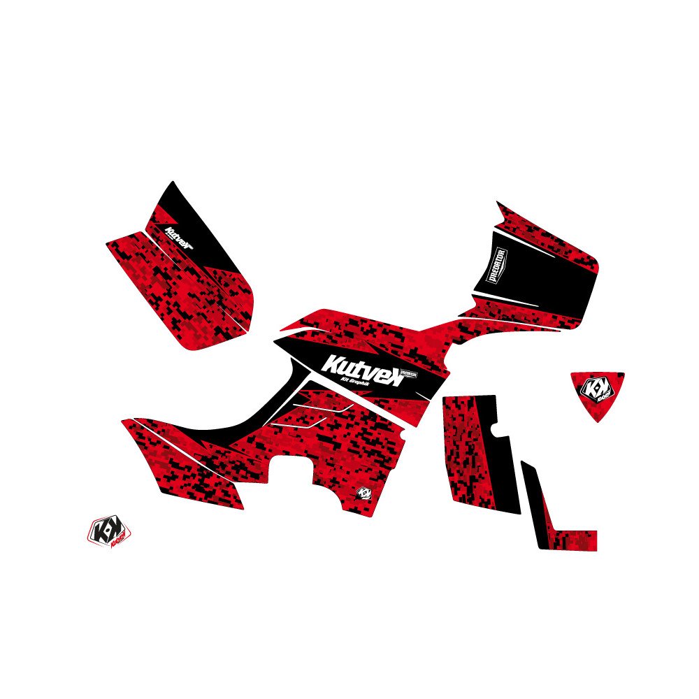 Kit Déco Quad Predator Kymco 550 MXU Rouge Noir (2012-2014)