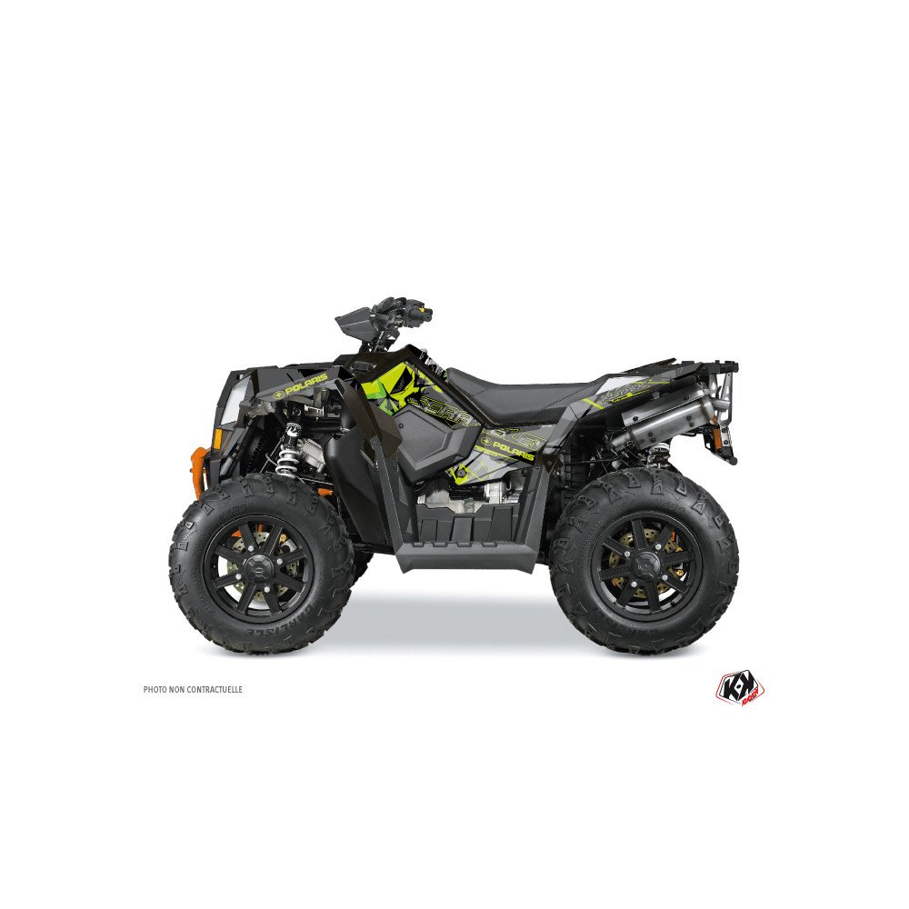 Kit Déco Quad Evil Polaris Scrambler 850-1000 XP Gris Vert (2015-2019