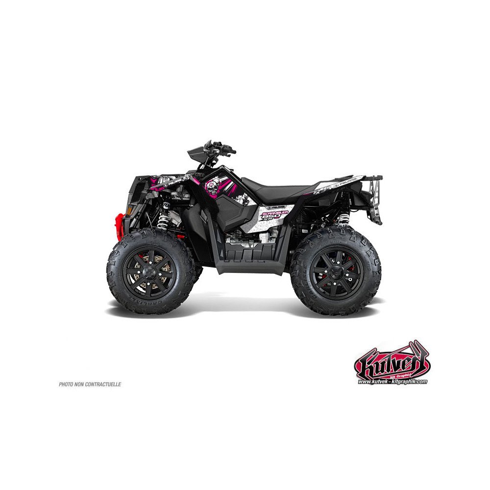 Kit Déco Quad Trash Polaris Scrambler 850-1000 XP Noir Rose (2015-201