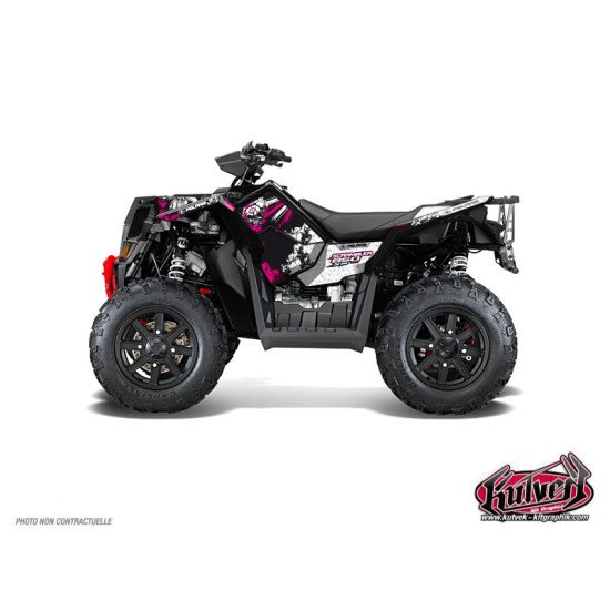 Kit Déco Quad Trash Polaris Scrambler 850-1000 XP Noir Rose FULL (201