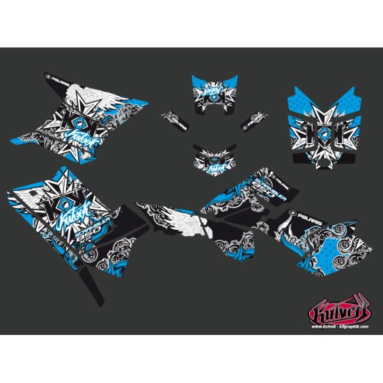 Kit Déco Quad Demon Polaris Scrambler 850-1000 XP Bleu FULL (2015-201