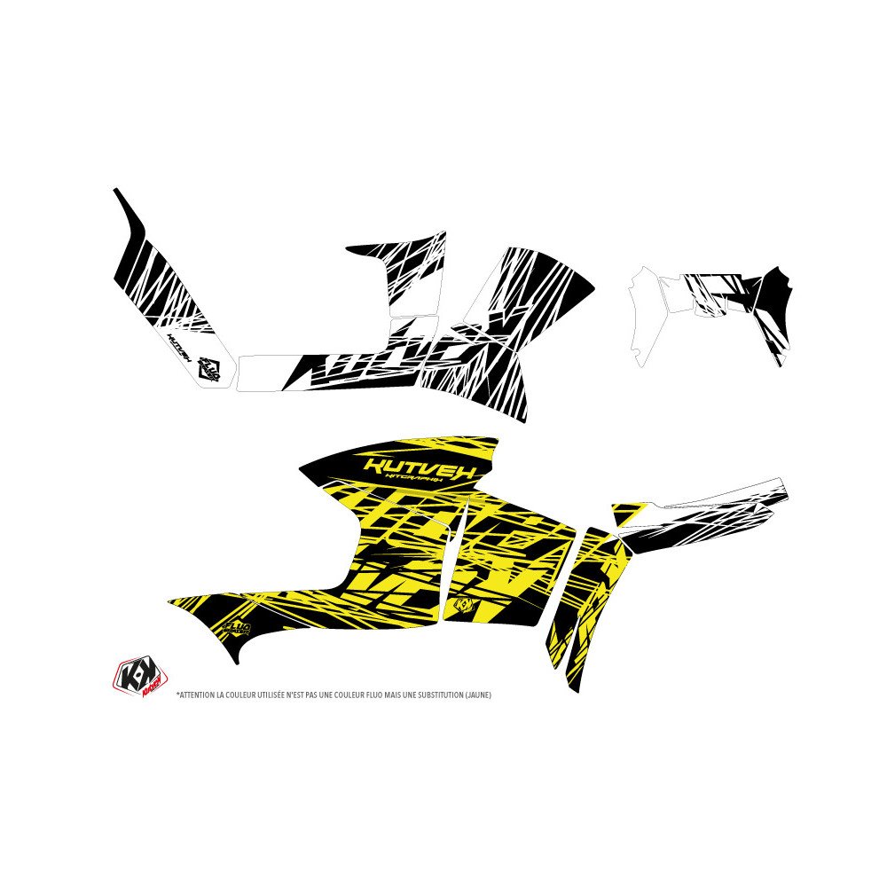 Kit Déco Quad Eraser Fluo Polaris 90 Sportsman Jaune (2007-2016)