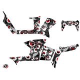 Kit Déco Quad Freegun Eyed Polaris 90 Sportsman Gris Rouge (2007-2016