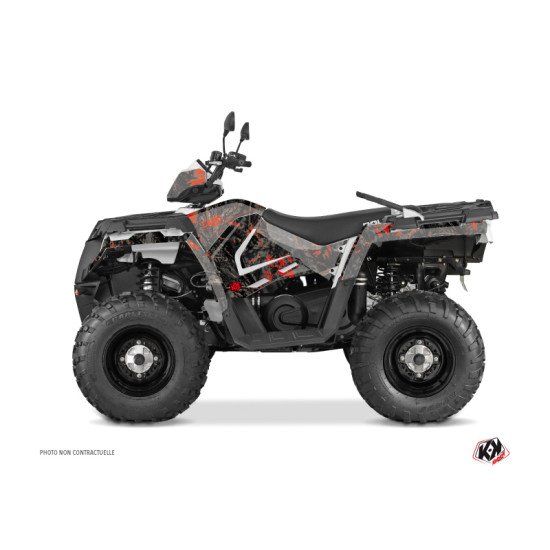 Kit Déco Quad Camo Polaris 450 Sportsman Noir Rouge (2018-2020)
