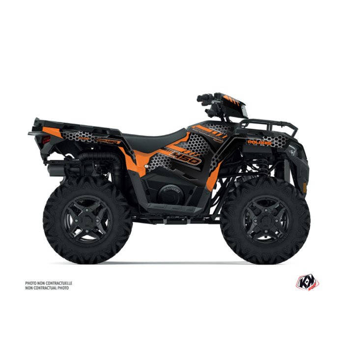 Kit Déco Quad Splinter Polaris 450 Sportsman Noir Orange (2021-2023)