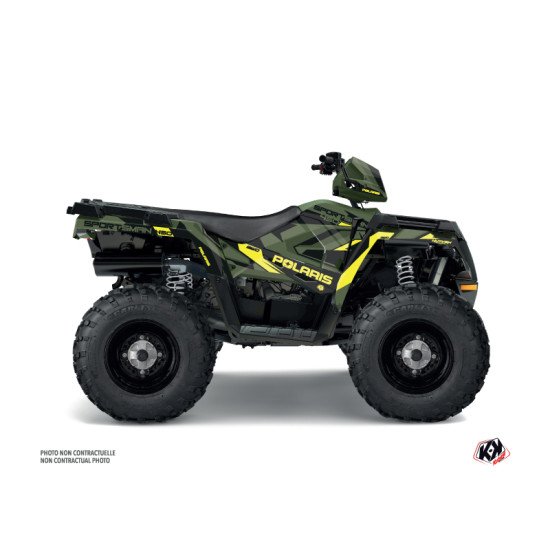 Kit Déco Quad Hidden Polaris 450 Sportsman Vert Jaune (2021-2023)