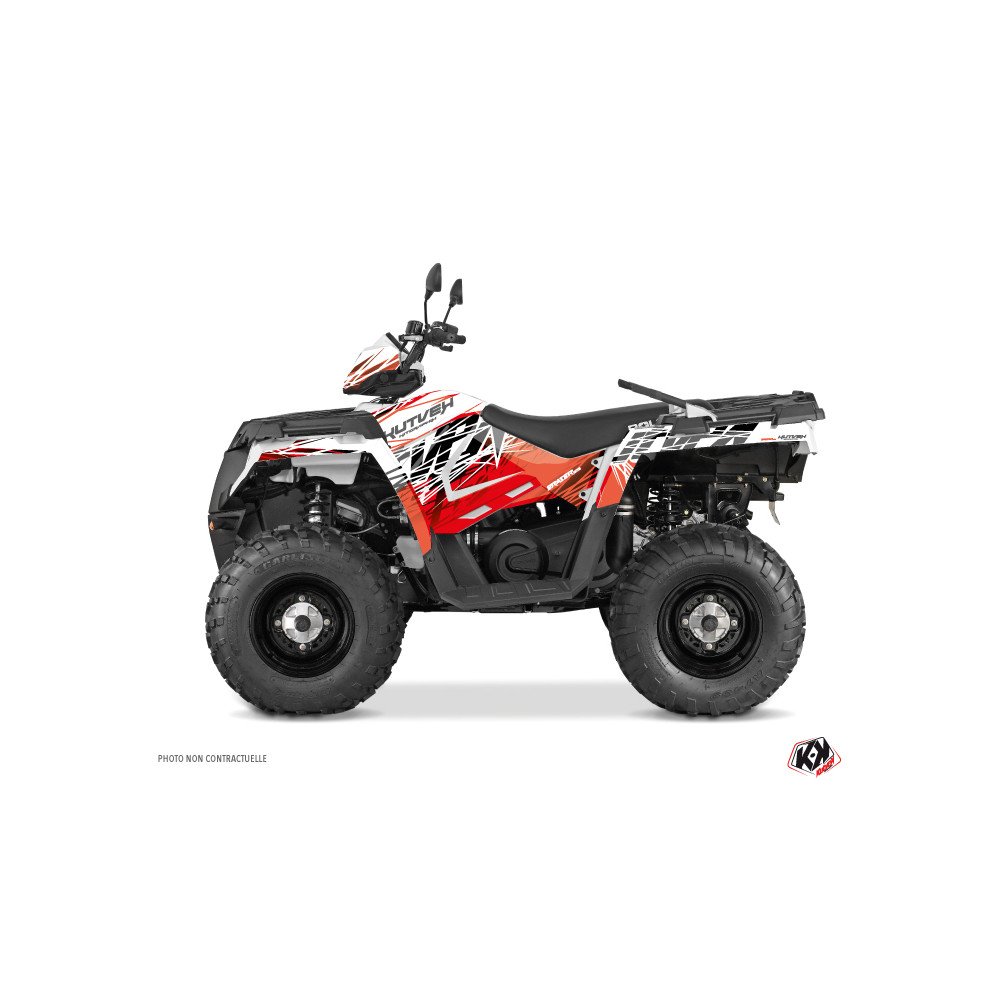 Kit Déco Quad Eraser Polaris 450 Sportsman Rouge Blanc (2021-2023)