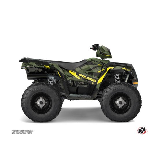 Kit Déco Quad Hidden Polaris 570 Sportsman Touring Vert Jaune (2014-2