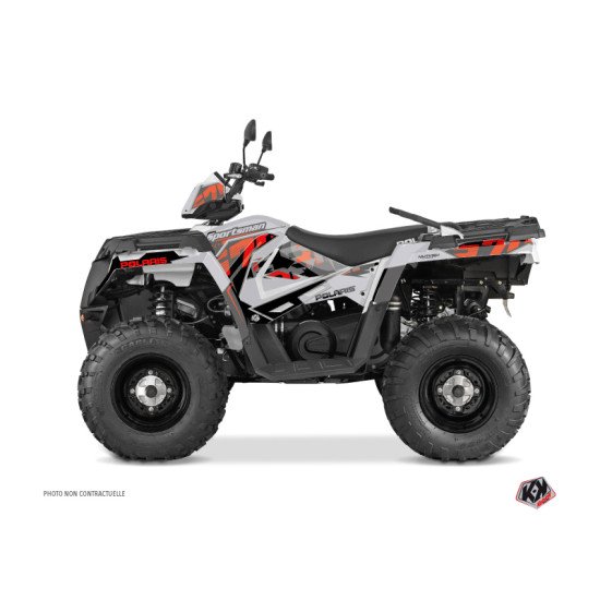 Kit Déco Quad Visor Polaris 570 Sportsman Touring Gris Rouge (2014-20