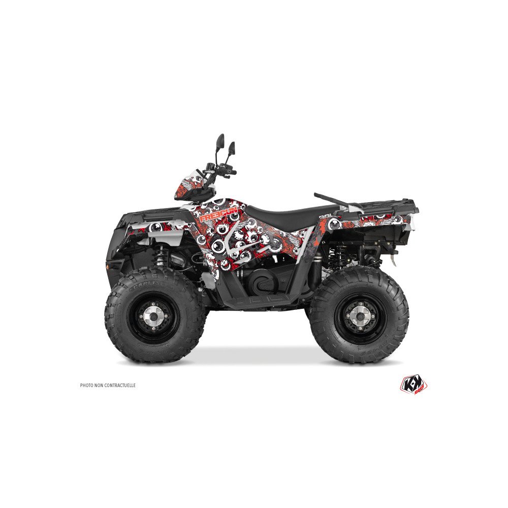 Kit Déco Quad Freegun Eyed Polaris 570 Sportsman Touring Rouge Gris (