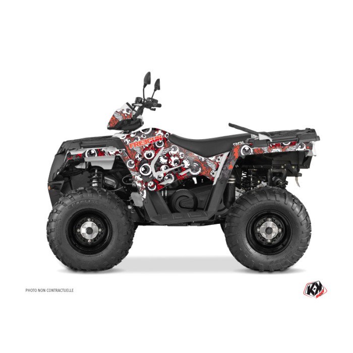 Kit Déco Quad Freegun Eyed Polaris 570 Sportsman Touring Rouge Gris (