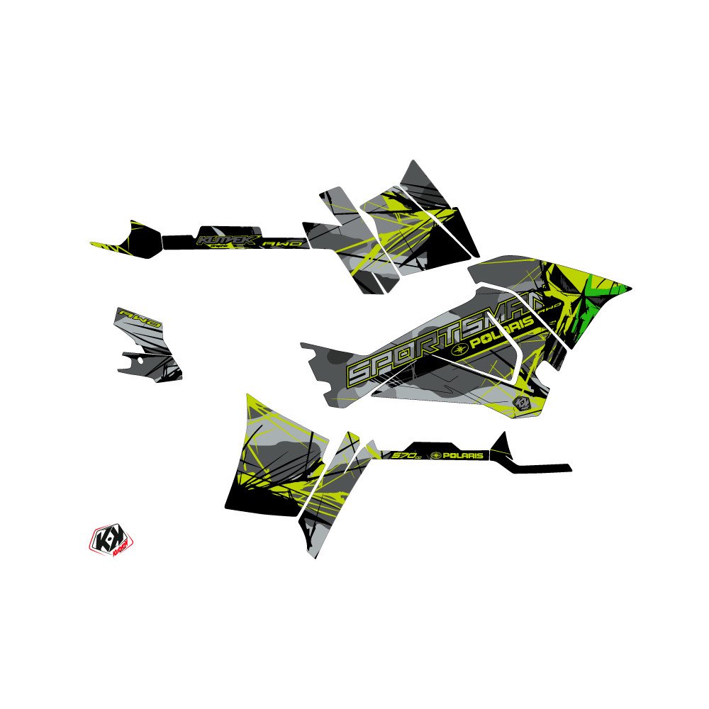 Kit Déco Quad Evil Polaris 570 Sportsman Touring Gris Vert (2018-2023