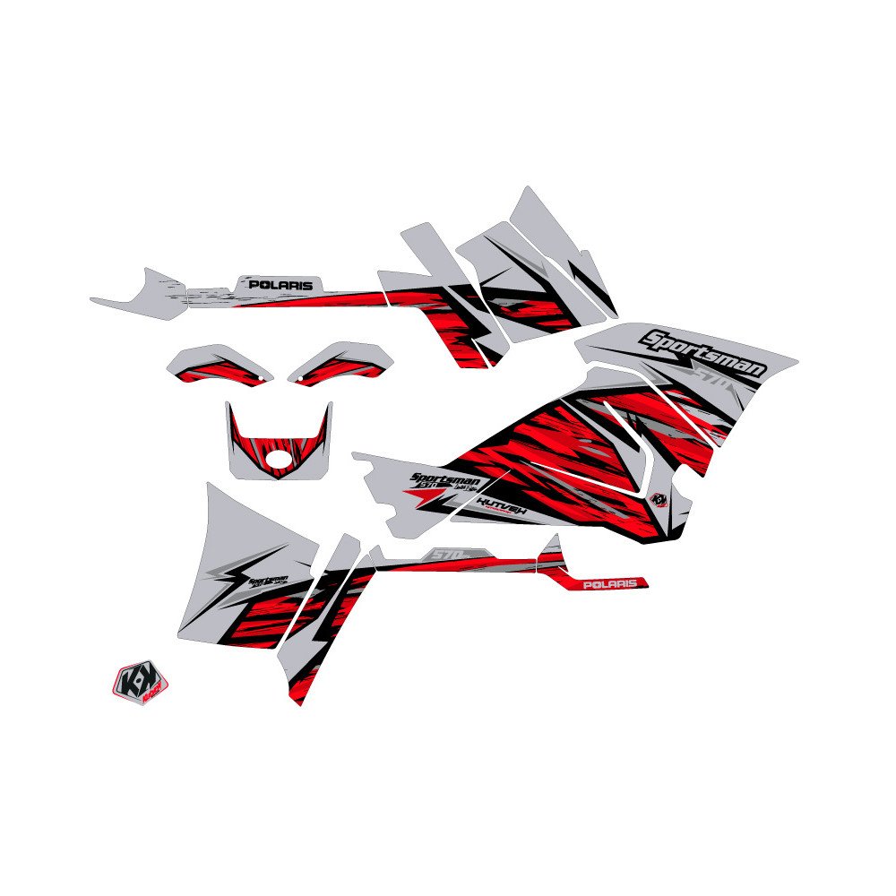 Kit Déco Quad Jungle Polaris 570 Sportsman Touring Gris Rouge (2018-2