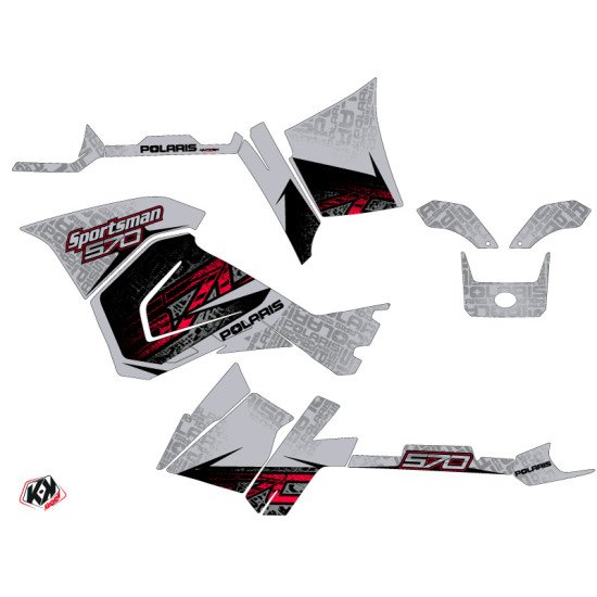 Kit Déco Quad Rock Polaris 570 Sportsman Touring Gris Rouge (2018-202