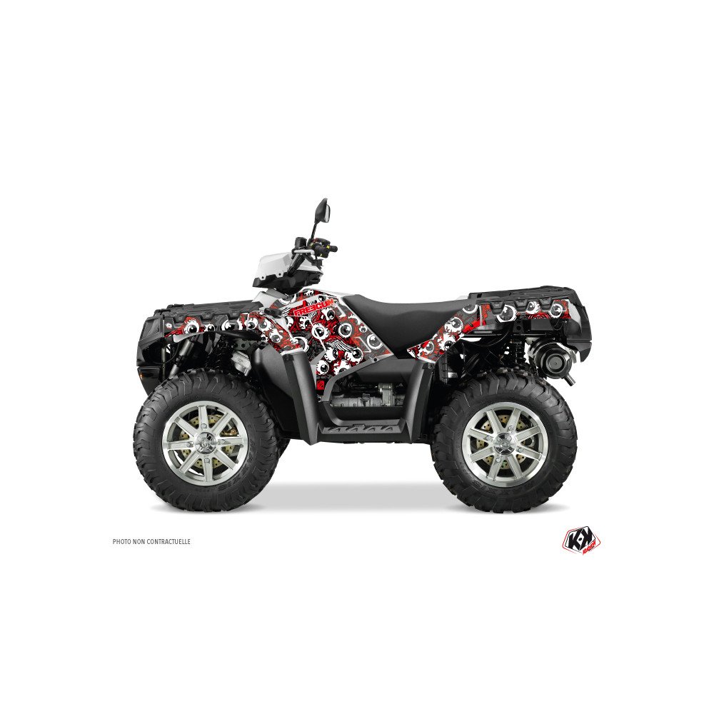 Kit Déco Quad Freegun Eyed Polaris 500-800 Sportsman Forest Rouge Gri