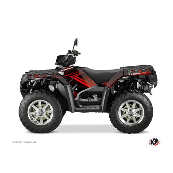Kit Déco Quad Rock Polaris 550 Sportsman Forest Noir Rouge (2010-2012