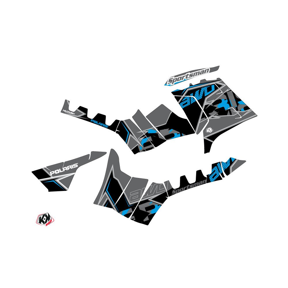 Kit Déco Quad Visor Polaris 550-850-1000 Sportsman Touring Noir Bleu