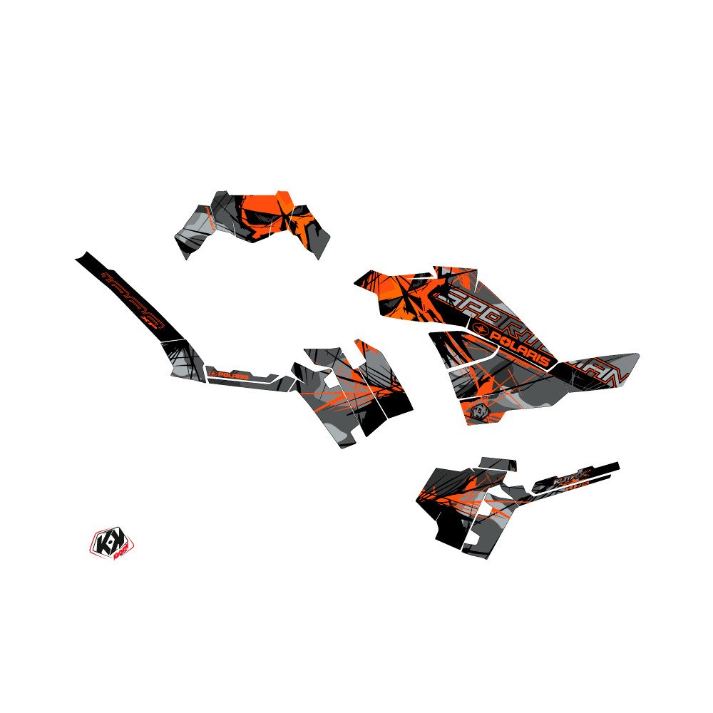 Kit Déco Quad Evil Polaris 850 Sportsman Forest Gris Orange (2009-201