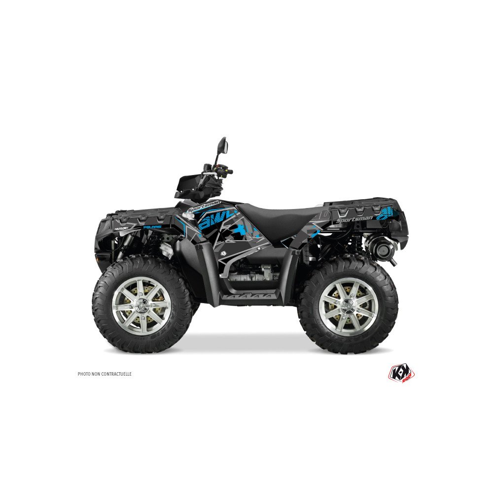Kit Déco Quad Visor Polaris 850 Sportsman Forest Noir Bleu (2009-2012