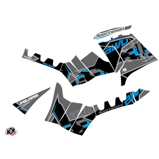 Kit Déco Quad Visor Polaris 850 Sportsman Forest Noir Bleu (2009-2012