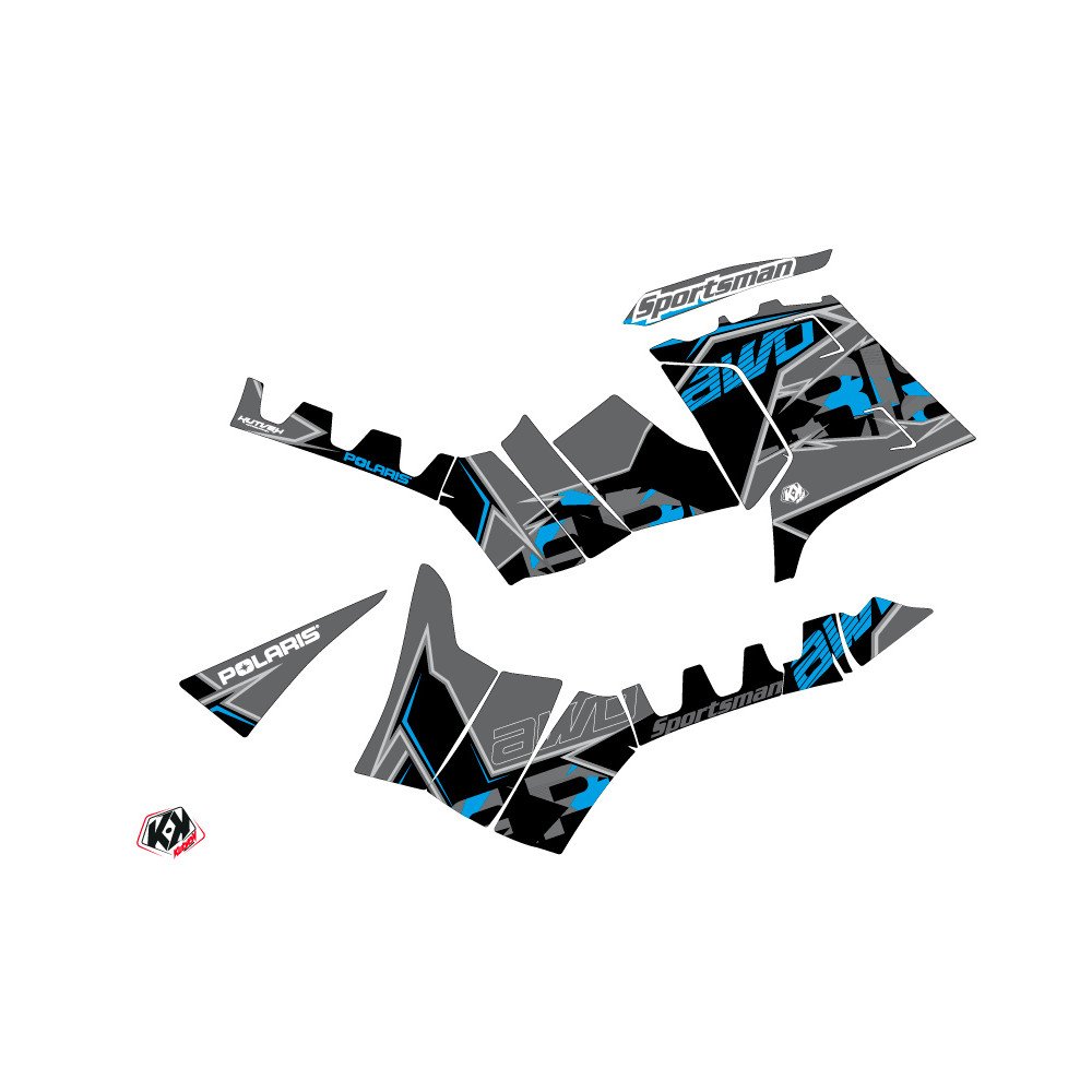 Kit Déco Quad Visor Polaris 850 Sportsman Forest Noir Bleu (2009-2012