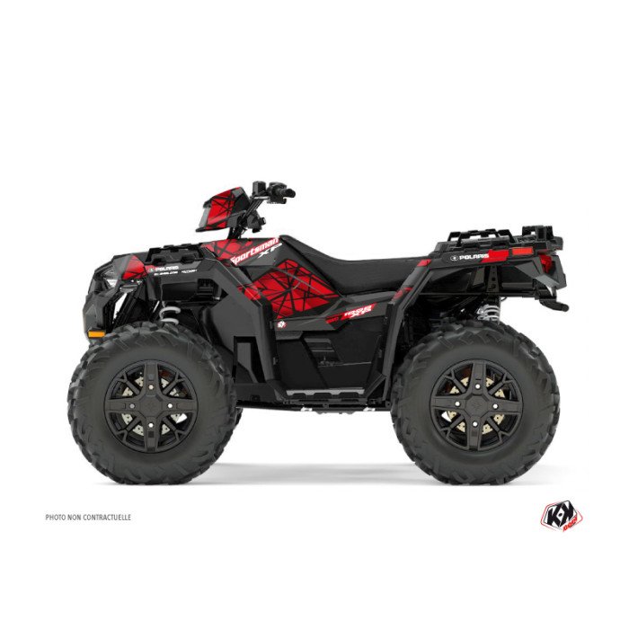 Kit Déco Quad Spin Polaris 850 Sportsman Forest Noir Rouge (2009-2012
