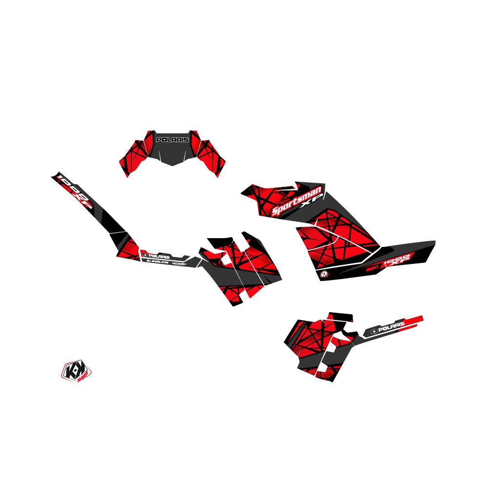 Kit Déco Quad Spin Polaris 850 Sportsman Forest Noir Rouge (2009-2012