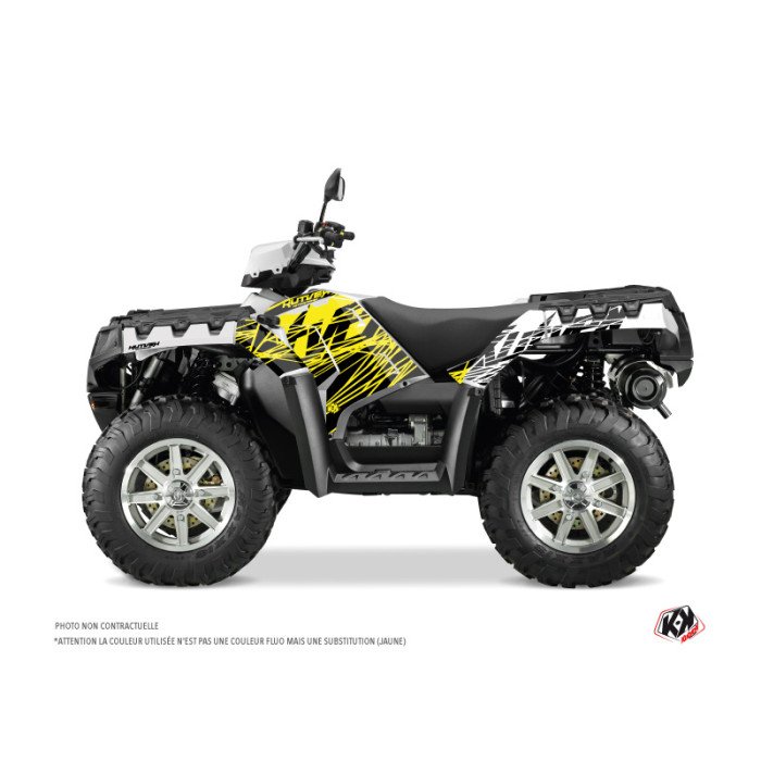 Kit Déco Quad Eraser Fluo Polaris 850 Sportsman Forest Jaune (2009-20