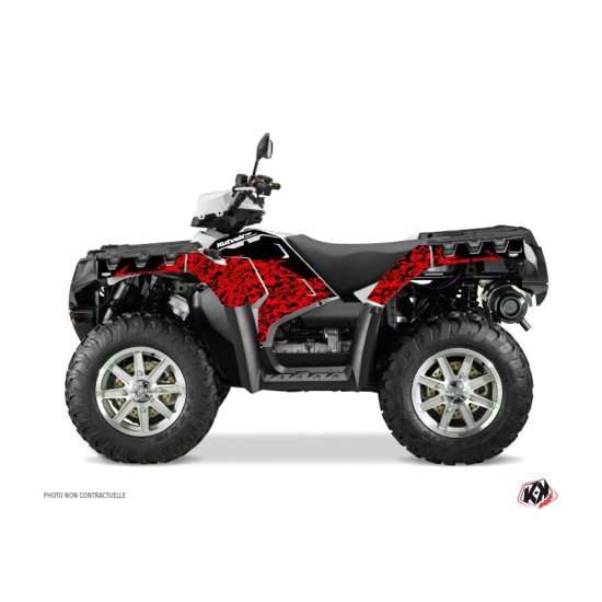 Kit Déco Quad Predator Polaris 850 Sportsman Forest Rouge Noir (2009-