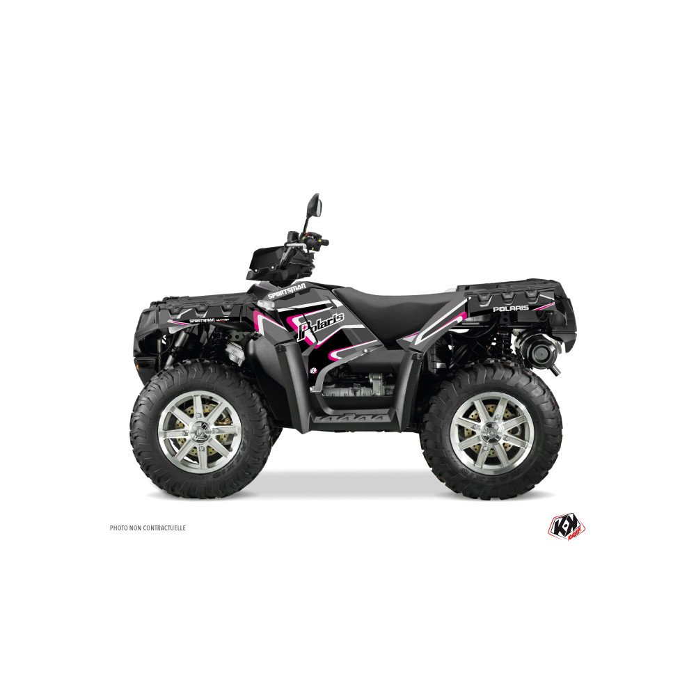 Kit Déco Quad Vintage Polaris 1000 Sportsman Forest Noir Rose (2010-2