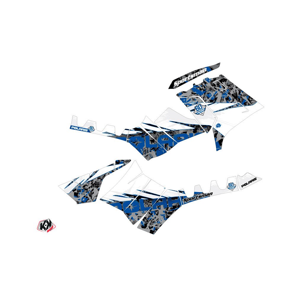 Kit Déco Quad Vintage Polaris 1000 Sportsman Touring Gris Bleu (2010-