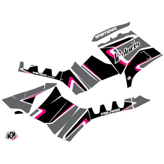 Kit Déco Quad Vintage Polaris 1000 Sportsman Touring Noir Rose (2010-