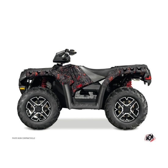 Kit Déco Quad Camo Polaris 1000 Sportsman Touring Noir Rouge (2010-20