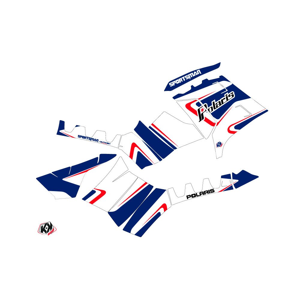 Kit Déco Quad Vintage Polaris 100 Sportsman Touring Bleu (2013-2023)