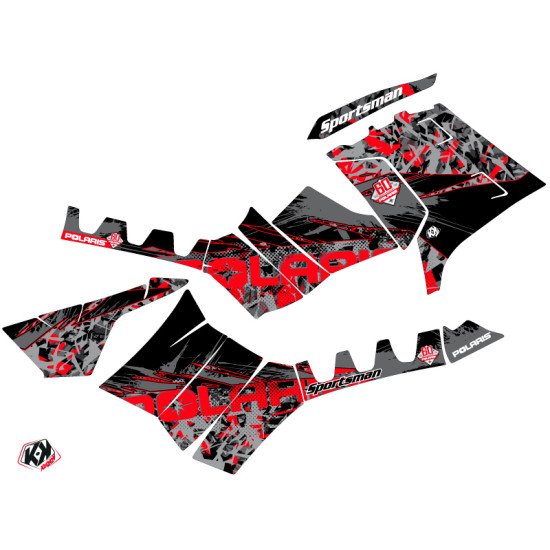 Kit Déco Quad Vintage Polaris 1000 Sportsman Touring Noir Rouge (2013